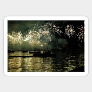 Fireworks green Zurich Lake Sticker